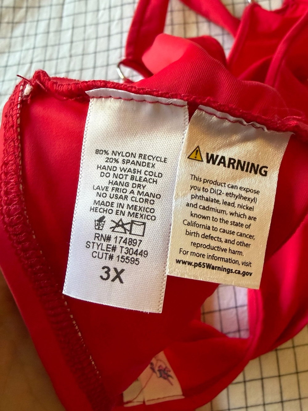 Red Rave Top with O-ring - Picture 3 of 3
